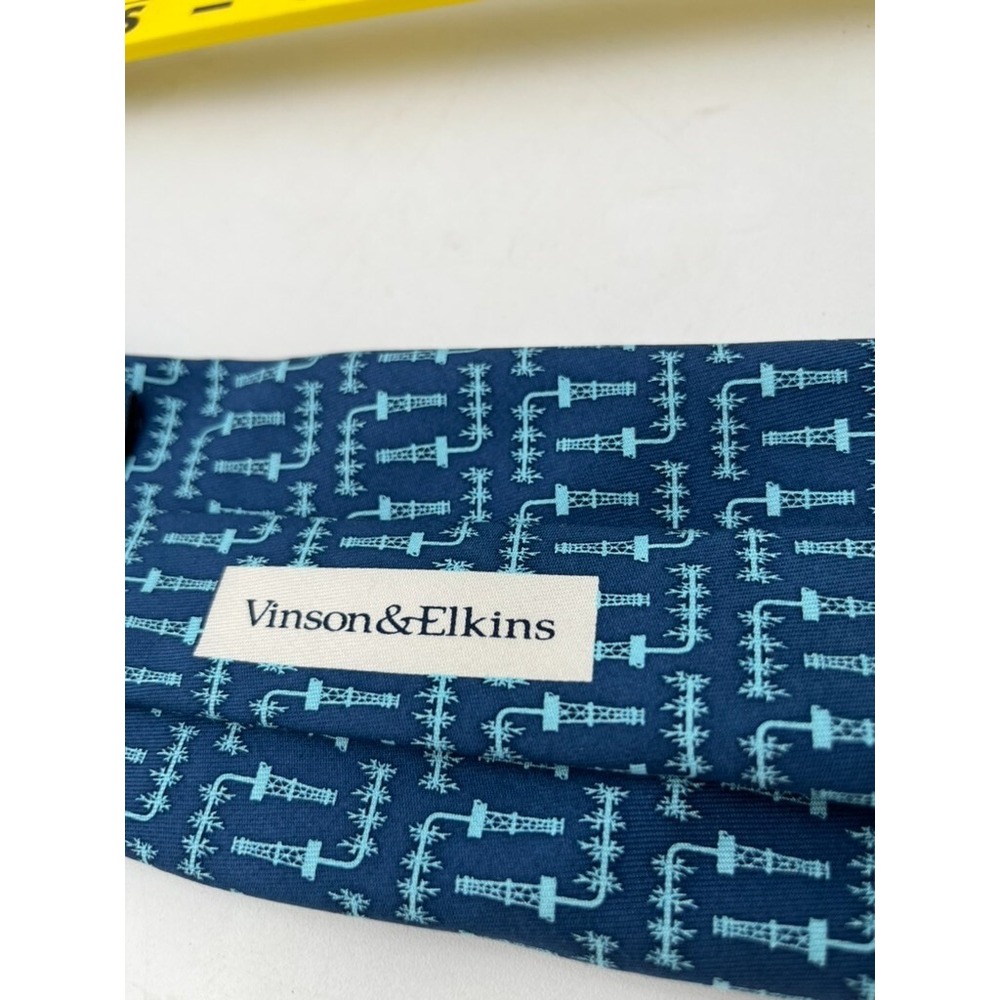 VINEYARD VINES [ CUSTOM COLLECTION ] Men's Tie Petrol‎ Blue 100% Silk 59"X3.5" - Picture 4 of 8
